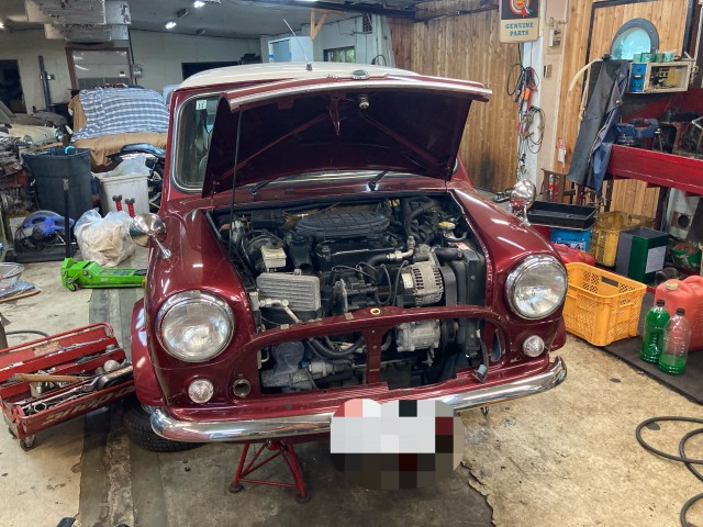 ローバーミニ　メイフェア　ナイトファイヤ―レッド